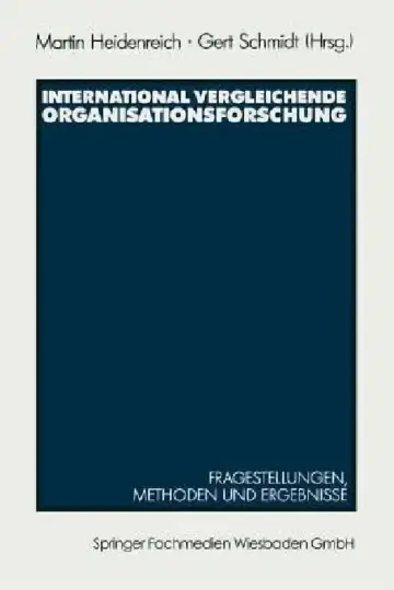 Cover of International Vergleichende Organisationsforschung