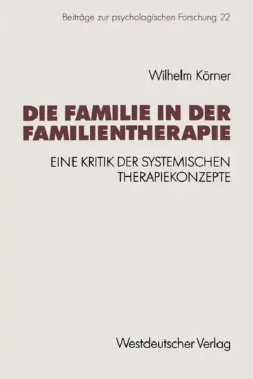 Cover of Die Familie in Der Familientherapie