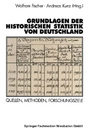 Cover of Grundlagen Der Historischen Statistik Von Deutschland