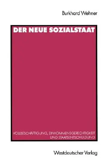 Cover of Der Neue Sozialstaat