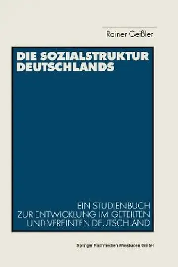 Cover of Die Sozialstruktur Deutschlands