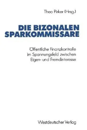 Cover of Die Bizonalen Sparkommissare