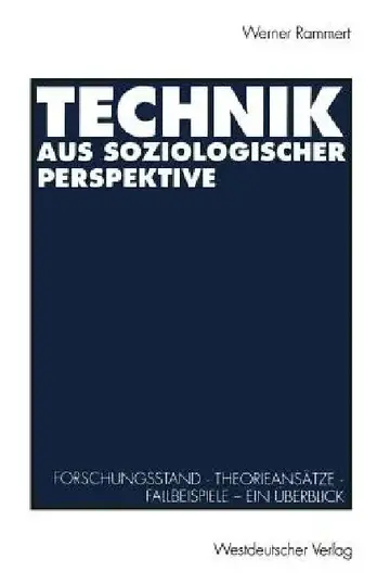 Cover of Technik Aus Soziologischer Perspektive