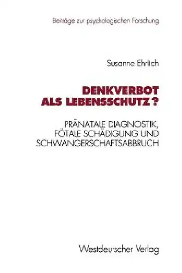 Cover of Denkverbot ALS Lebensschutz?