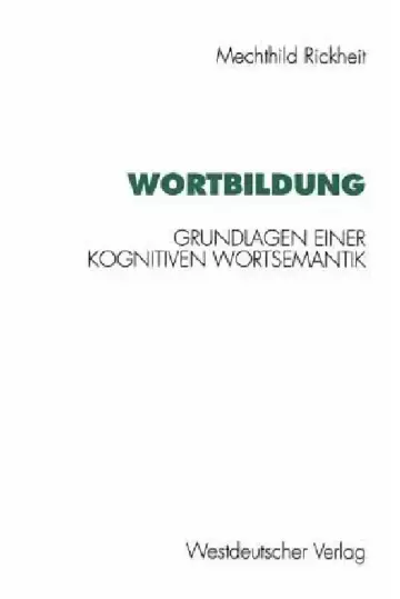 Cover of Wortbildung