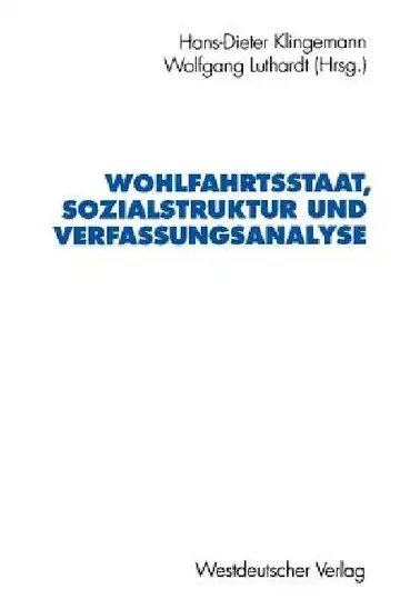 Cover of Wohlfahrtsstaat, Sozialstruktur Und Verfassungsanalyse