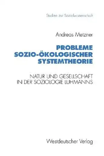 Cover of Probleme Sozio-Ökologischer Systemtheorie