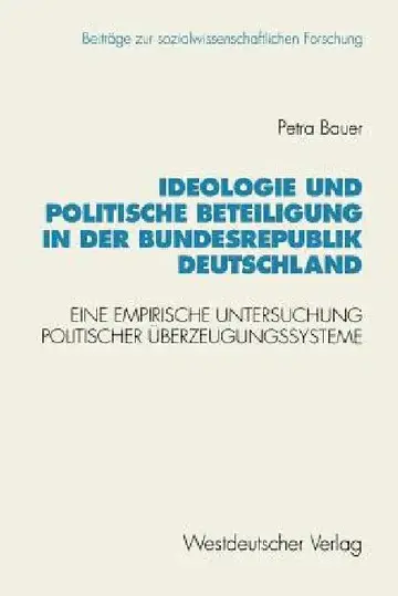 Cover of Ideologie Und Politische Beteiligung in Der Bundesrepublik Deutschland