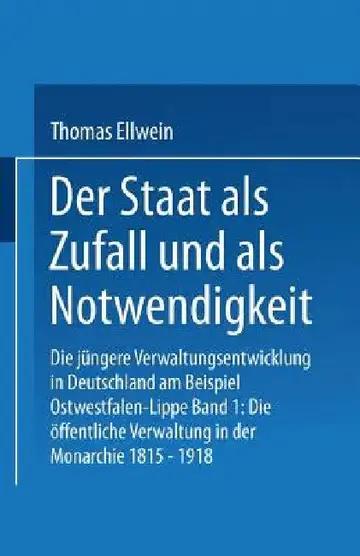 Cover of Der Staat ALS Zufall Und ALS Notwendigkeit