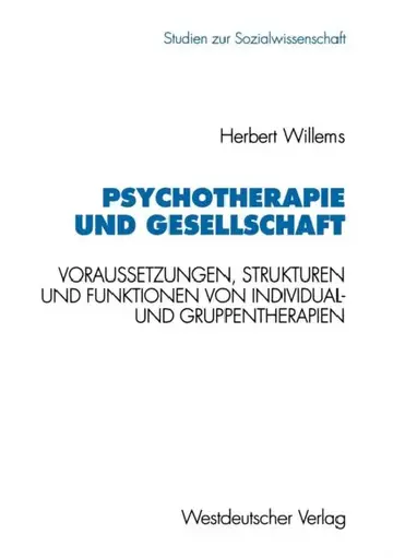 Cover of Psychotherapie Und Gesellschaft