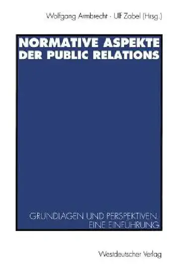 Cover of Normative Aspekte Der Public Relations
