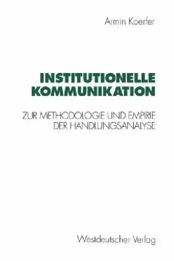 Cover of Institutionelle Kommunikation