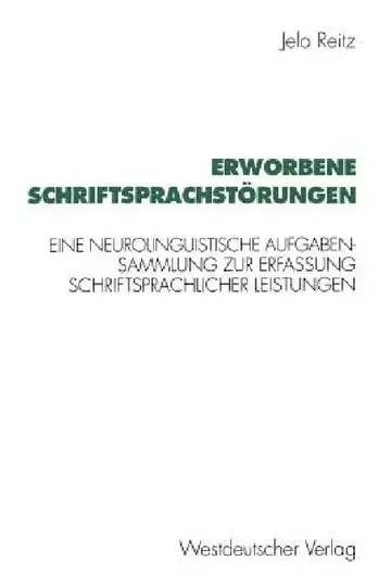 Cover of Erworbene Schriftsprachstörungen