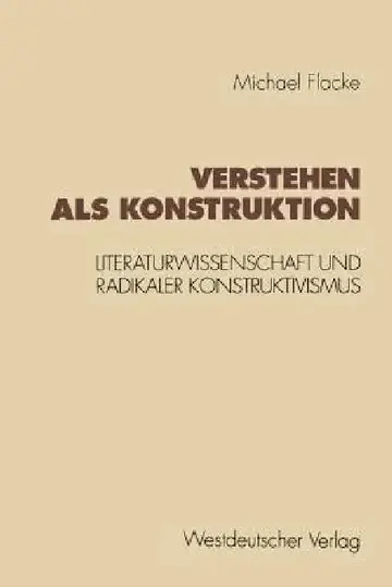 Cover of Verstehen ALS Konstruktion