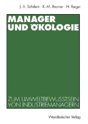 Cover of Manager Und Ökologie