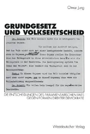 Cover of Grundgesetz Und Volksentscheid