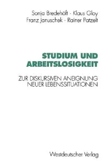 Cover of Studium Und Arbeitslosigkeit