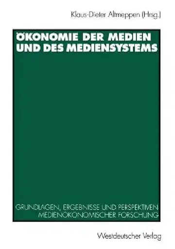 Cover of Ökonomie Der Medien Und Des Mediensystems