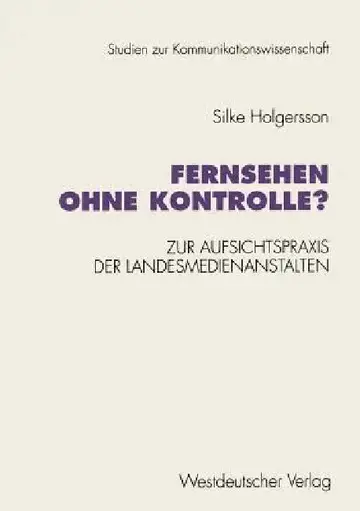Cover of Fernsehen Ohne Kontrolle?