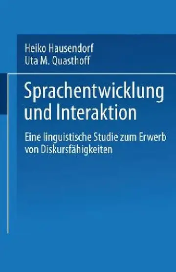 Cover of Sprachentwicklung Und Interaktion