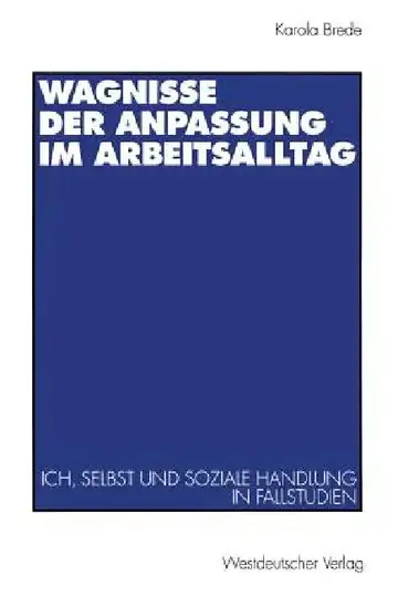 Cover of Wagnisse Der Anpassung Im Arbeitsalltag