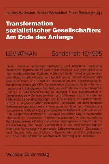Cover of Transformation Sozialistischer Gesellschaften