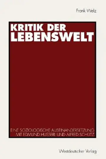 Cover of Kritik Der Lebenswelt