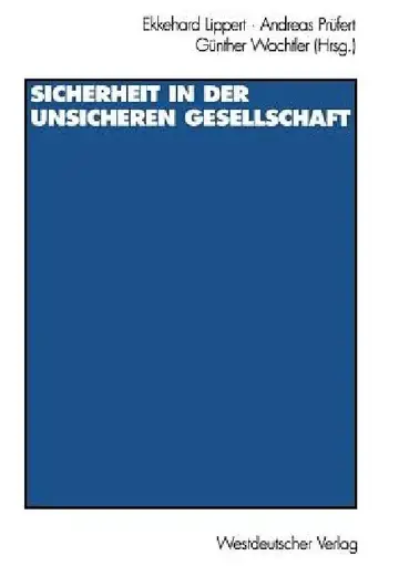 Cover of Sicherheit in Der Unsicheren Gesellschaft
