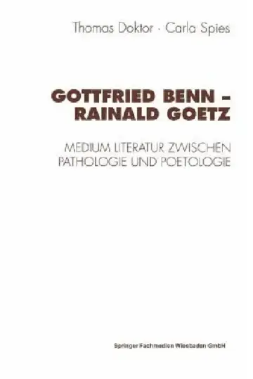 Cover of Gottfried Benn -- Rainald Goetz