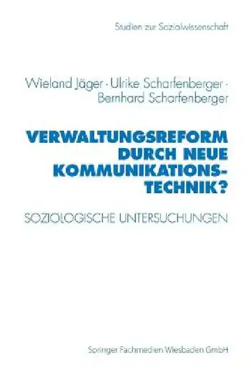 Cover of Verwaltungsreform Durch Neue Kommunikationstechnik?
