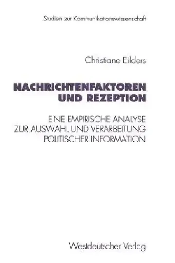 Cover of Nachrichtenfaktoren Und Rezeption