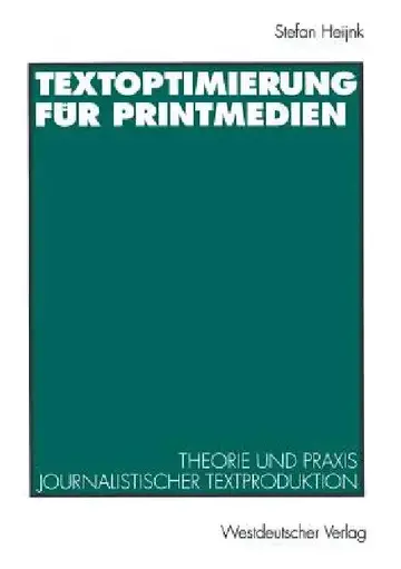 Cover of Textoptimierung Für Printmedien