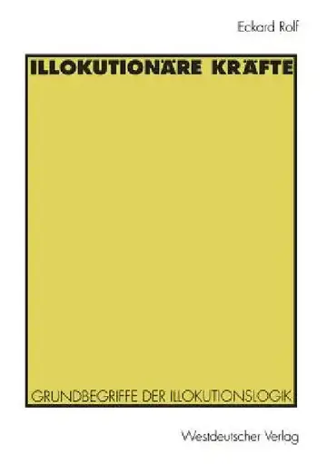 Cover of Illokutionäre Kräfte