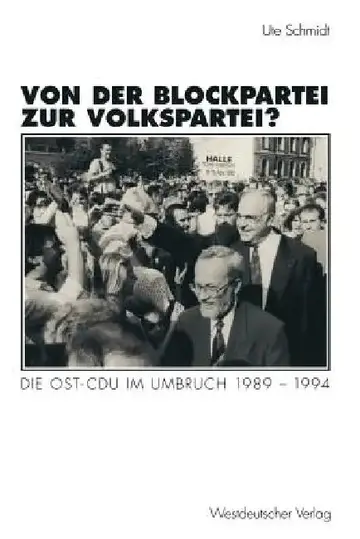 Cover of Von Der Blockpartei Zur Volkspartei?