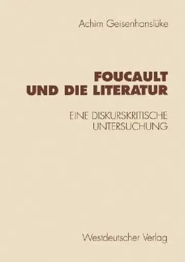 Cover of Foucault Und Die Literatur