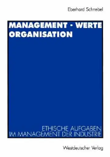 Cover of Management - Werte Organisation