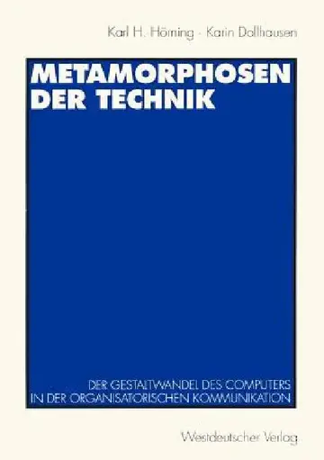 Cover of Metamorphosen Der Technik