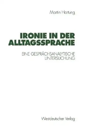 Cover of Ironie in Der Alltagssprache