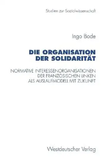Cover of Die Organisation Der Solidarität