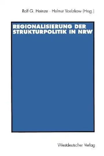 Cover of Regionalisierung Der Strukturpolitik in Nordrhein-Westfalen