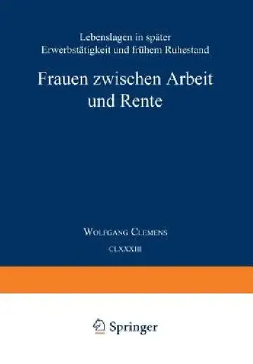 Cover of Frauen Zwischen Arbeit Und Rente