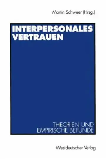 Cover of Interpersonales Vertrauen