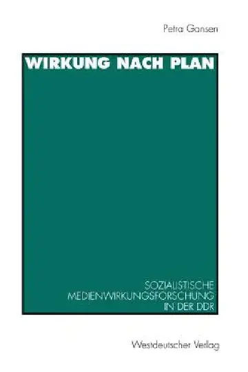 Cover of Wirkung Nach Plan
