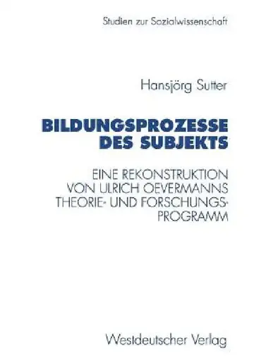 Cover of Bildungsprozesse Des Subjekts