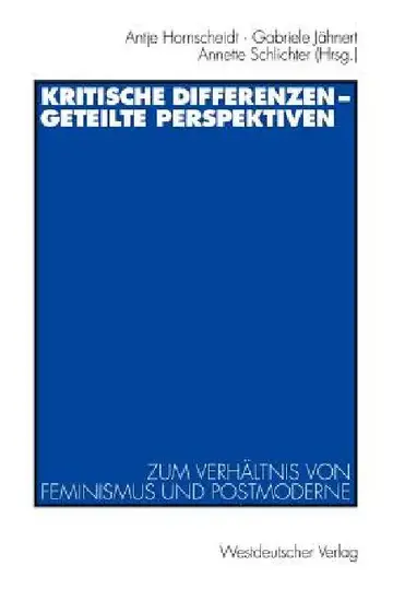 Cover of Kritische Differenzen -- Geteilte Perspektiven