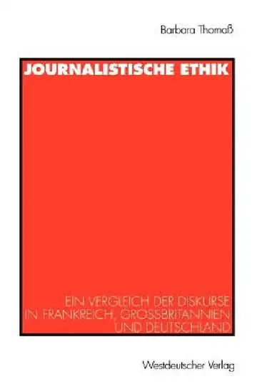 Cover of Journalistische Ethik