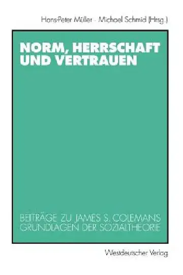 Cover of Norm, Herrschaft Und Vertrauen
