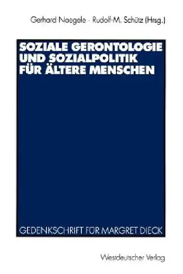 Cover of Soziale Gerontologie Und Sozialpolitik Für Ältere Menschen