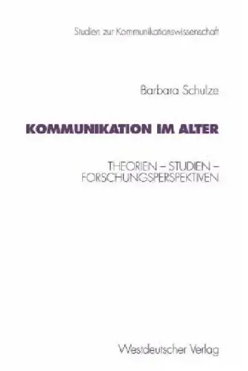 Cover of Kommunikation Im Alter