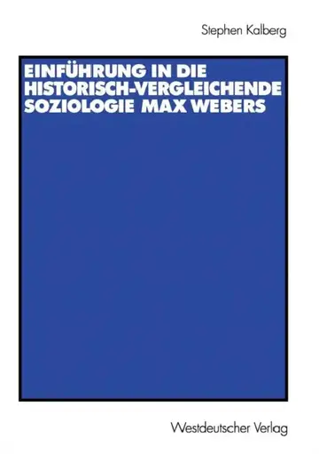 Cover of Einführung in Die Historisch-Vergleichende Soziologie Max Webers